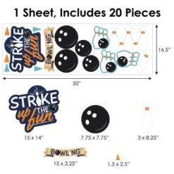 Big Dot Of Happiness Strike Up The Fun - Bowling - Peel And Stick Sports Decor Vinyl Wall Art Stickers - Wall Decals - Set Of 20 -Home Decor GUEST d2bcdefb f0f3 4895 a8af 21c729b36770
