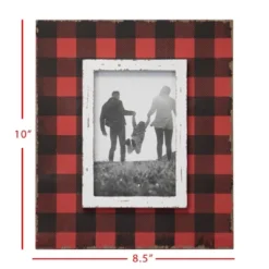 Buffalo Plaid 4x6 Inch Wood Decorative Picture Frame - Foreside Home & Garden -Home Decor GUEST d365790b a79a 4cb4 b5b5 5a4b385adbcd