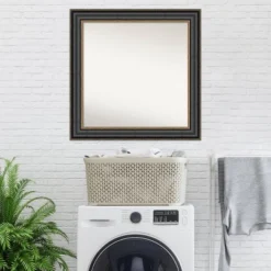 32" X 32" Non-Beveled Thomas Black Bronze Wall Mirror - Amanti Art -Home Decor GUEST d57628fb 5977 4d74 9fd3 478baca03b3d