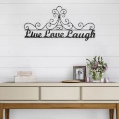 Metal Cutout-Live Laugh Love Decorative Wall Sign-3D Word Art Home Accent Decor-Modern Rustic Or Vintage Farmhouse Style By Hastings Home -Home Decor GUEST d6114828 bd70 47b9 a2b6 2694534dc9c0