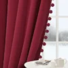 Trinity Velvet Curtains Heavy-Duty Room Darkening Thermal Insulated Home Decor Tasseled Window Treatment Set Panels, 2 Panels
