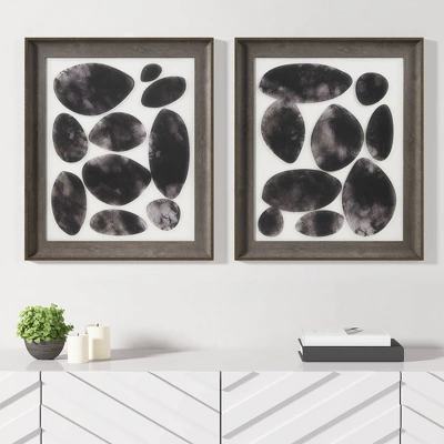 2pc Skipping Stones Geo UV Printed Shadowbox Wall Art Set Black - Madison Park 6 2pc Skipping Stones Geo UV Printed Shadowbox Wall Art Set Black - Madison Park - Image 6