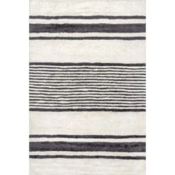 Lauren Liess X RugsUSA - Striped Wool Machine Washable Area Rug -Home Decor GUEST df5edb08 b1d0 46f7 975a 6d8498c1b98b