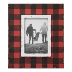 Buffalo Plaid 4x6 Inch Wood Decorative Picture Frame - Foreside Home & Garden -Home Decor GUEST df9b8ade c832 4cce bb34 169003779e0c