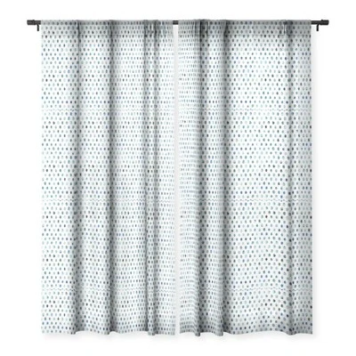 Ninola Design Color Palette Blue Single Panel Sheer Window Curtain 120" X 50" - Deny Designs 2 Ninola Design Color Palette Blue Single Panel Sheer Window Curtain 120" X 50" - Deny Designs - Image 2