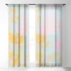 SunshineCanteen Gentle Flowers Single Panel Sheer Window Curtain - Deny Designs