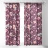 Ninola Design Romantic Bouquet Purple Single Panel Sheer Window Curtain - Deny Designs