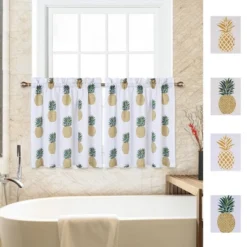 Trinity Pineapple Tier Curtains 24 Inches Length For Kitchen Bathroom Window 11 Trinity Pineapple Tier Curtains 24 Inches Length For Kitchen Bathroom Window -Home Decor GUEST e454e07c 416d 45c4 acc2 51a8dc08f373