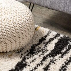 Nova Modern Bold Strie' Shag Area Rug - JONATHAN Y -Home Decor GUEST e4b9bae5 03f0 41cc 9fc8 e91d2e0d1e69