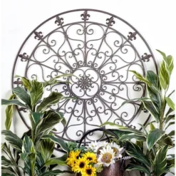 Metal Fleur De Lis Scrollwork And Wall Decor Black - Olivia & May -Home Decor GUEST e4db0520 2a8f 4d0f a3bf 3671048b49ff