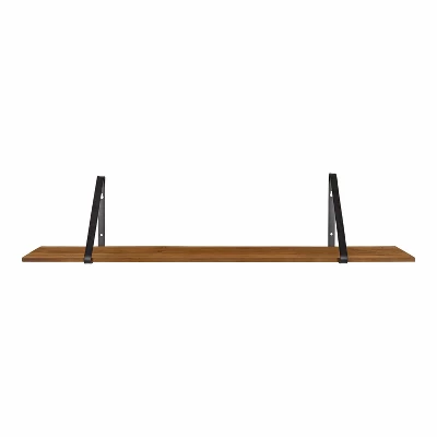 38" Soloman Wooden Shelf With Metal Brackets - Kate & Laurel All Things Decor 4 38" Soloman Wooden Shelf With Metal Brackets - Kate & Laurel All Things Decor - Image 4