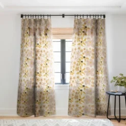 Urban Wild Studio Black Coffee Morning Tan Single Panel Sheer Window Curtain - Deny Designs -Home Decor GUEST e62226a9 784c 4b72 af5e d5a330198ac4
