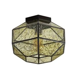 12.5" 1-Light Evelyn Vintage Farmhouse Iron/Glass LED Flush Mount Oil Rubbed Bronze - JONATHAN Y -Home Decor GUEST e640e222 f6d4 461e b29d b7dd574ee78a