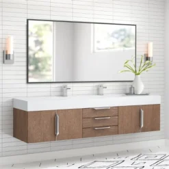 30 In. H X 65 In. W Oversized Rectangle Metal Bathroom Vanity Mirror-The Pop Home -Home Decor GUEST e9bd9b50 d29e 4b8b a4e5 e87e0bdf8a41