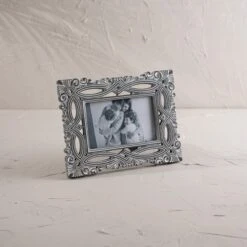 Filigree 4X6 Photo Frame Gray MDF & Glass - Foreside Home & Garden