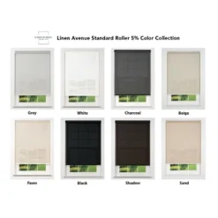Linen Avenue Cordless 1% Solar Screen Standard Roller Shade, Black, Charcoal, And Gray -Home Decor GUEST edf3bca7 eafe 4651 a0a2 24f4cb09dc1e