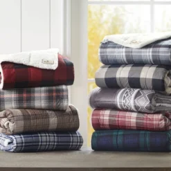 50"x70" Lumberjack Soft Spun Filled Throw Blanket Brown - Woolrich -Home Decor GUEST f12796bc f48e 490f 93aa ba4d9a7444a8