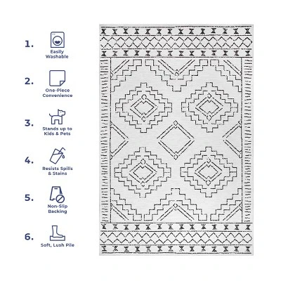 NuLOOM Noa Machine Washable Moroccan Area Rug 9 NuLOOM Noa Machine Washable Moroccan Area Rug - Image 9