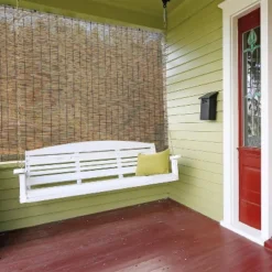 60"x72" Hyman Light Filtering Outdoor Cord Free Reed Rollup Horizontal Blinds Brown -Home Decor GUEST f44f6f66 410d 4162 ae34 67232cb87604