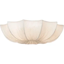 Possini Euro Design Planetarium Modern Ceiling Light Flush Mount Fixture 21" Wide Chrome 3-Light Ivory Fabric Scalloped Bowl For Bedroom Living Room 13 Possini Euro Design Planetarium Modern Ceiling Light Flush Mount Fixture 21" Wide Chrome 3-Light Ivory Fabric Scalloped Bowl For Bedroom Living Room -Home Decor GUEST f60a00a1 5cb3 4db1 9830 ba7204aa3cb4