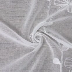 Trinity Sheer Floral Embroidered Small Curtains Rod Pocket Kitchen Window Treatment -Home Decor GUEST f6edbc88 cb5e 490d a375 5e3e7a5fe2df