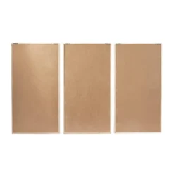 Set Of 3 Wood Geometric Carved Wall Decors Brown - Olivia & May