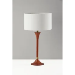 Rebecca Table Lamp Walnut Rubberwood With Antique Brass Accent - Adesso -Home Decor GUEST fa7bfbe8 5e48 4eb1 809f bd1e5ff71d11