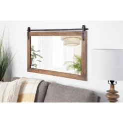 40" X 26" Rectangle Cates Wall Mirror Rustic Brown - Kate & Laurel All Things Decor -Home Decor GUEST fab9873a d295 4f2a 85ff e77dca5bfb36