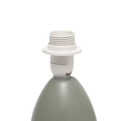 9.45" 2pk Petite Ceramic Oblong Bedside Table Desk Lamps With Matching Tapered Drum Shade Gray - Creekwood Home -Home Decor GUEST fabc8453 d796 4e1f 92e4 0be4a6602f94