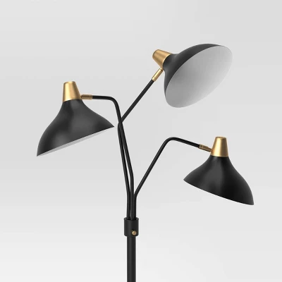 3-Head Floor Lamp Black - Threshold™ 3 3-Head Floor Lamp Black - Threshold™ - Image 3