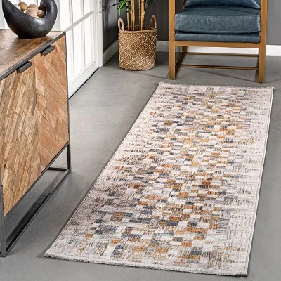 NuLOOM Mindy Faded Contemporary Tiles Fringe Area Rug 1 NuLOOM Mindy Faded Contemporary Tiles Fringe Area Rug