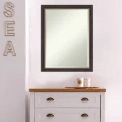 21" X 27" Beveled Ashton Black Wood Wall Mirror - Amanti Art -Home Decor GUEST fbe9522d 1ea3 4709 bb71 6b4b77235b29