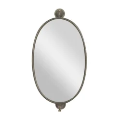 Industrial Wood Oval Shaped Wall Mirror - Olivia & May -Home Decor GUEST fc2a56db 06e1 400e 8525 a782e5ba0bca