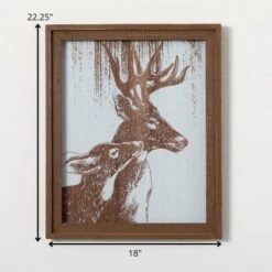 Deer With Fawn Wall Art Multicolor 22.25"H Wood 5 Deer With Fawn Wall Art Multicolor 22.25"H Wood -Home Decor GUEST fdbc54a6 f637 49be a6c0 b5313c431764