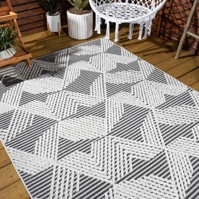 Jazz High-Low Pile Art Deco Geometric Indoor/Outdoor Area Rug - JONATHAN Y 7 Jazz High-Low Pile Art Deco Geometric Indoor/Outdoor Area Rug - JONATHAN Y - Image 7