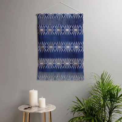 22"x31.5" Schatzi Brown Mila Eye Stripe Indigo Wall Hanging Portrait Blue - Deny Designs 1 22"x31.5" Schatzi Brown Mila Eye Stripe Indigo Wall Hanging Portrait Blue - Deny Designs