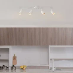 Pratt 4-Light Matte White Track Lighting - Globe Electric -Home Decor GUEST ff699519 b7f1 4440 80a4 92b6f2bf820c